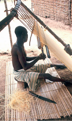 A Kuba man at his loom