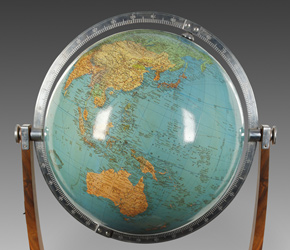 Mid 20th C. globe made from the German Columbus Erdglobus company