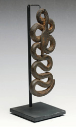 Forged iron snake currency by the Lobi people of Burkina Faso, West Africa
