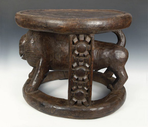 Carved stool from the Bamileke people of Cameroon, West Africa