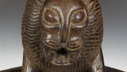 The lion motif is designated to the Bamileke Fon, or cheif