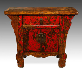 Chinese lacquered altar cabinet
