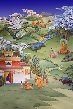 Buddha Room Panel 8: Enlightenment Under the Bodhi Tree