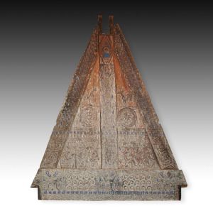 Gable from an ancestral house called a Tongkonen among the Toraja People in Sulawesi, Indonesia; PRIMITIVE I.D. #A0901-215