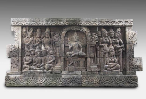Relief Panel Depicting Buddha with Arhats