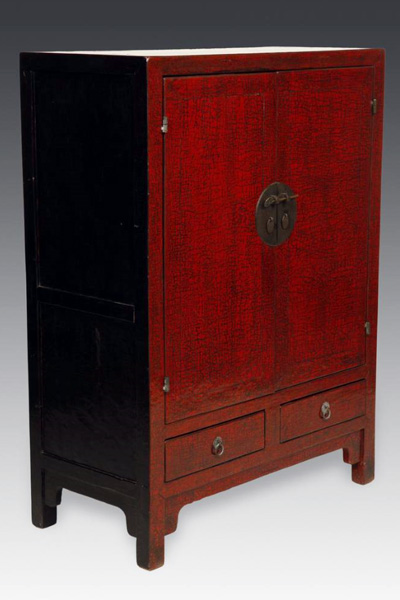 Crackle Lacquer Cabinet; I.D.# F0404-009