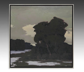 Waukegan Winter by Brian Sindler, acrylic on canvas