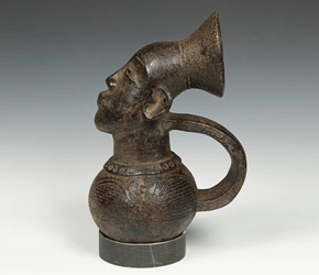 Figurative Wine Vessel from the Mangbetu people of the Democratic Republic of Congo, Central Africa
