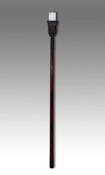Iron and wood antique Chinese fireworks launcher repurposed into wall a candle stand