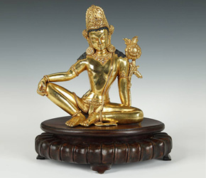 Seated figure of a bodhisattva