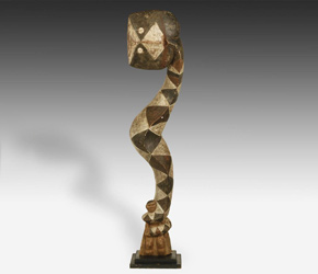 Bansonyi or serpent headdress from the Baga people of Guinea, West Africa