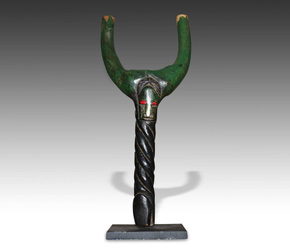 Figurative slingshot by the Baule people of the Ivory Coast