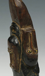 Baule potoma waka, or slingshot depicting multiple faces