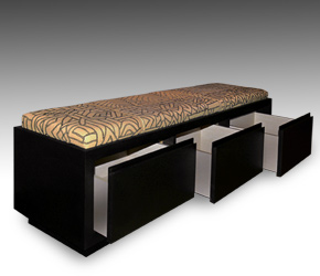 Chuan Bench with Kuba cloth