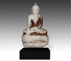 Statue with Bhumisparsa mudra
