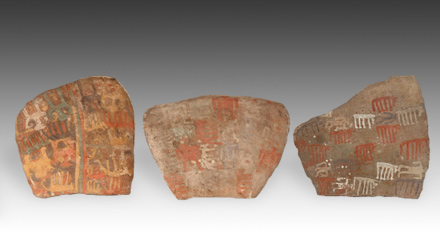 This Chucu offerenda or votive tablets - although weathered by time - retains much of its green and red pigment