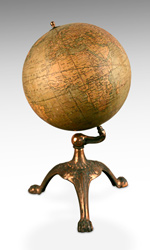 Terrestrial globe from Chicago's own Weber Costello Co., dated 1914