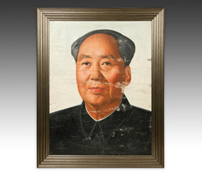 Oil painting of Mao Zedong