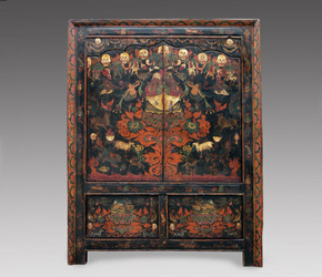 Tibetan shrine cabinet