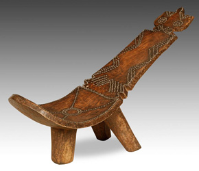 Studded chair by the Lobi people of Burkina Faso, West Africa