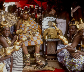 Otumfuo Opoku Ware II, Asantehene, Asante peoples, Kumase, Ghana, 1995. Photo credit: Frank Fournier