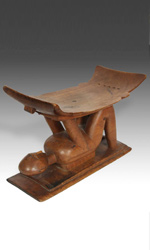 Figural stool from the Ashanti people of Ghana, West Africa