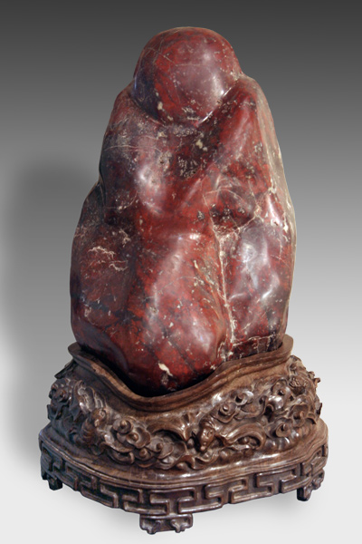 An exceptional example of a representational Gonshi, known as a 'Spirit Stone'
