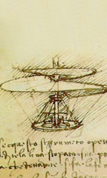 DaVinci famously sketched flying machines like this ornithopter