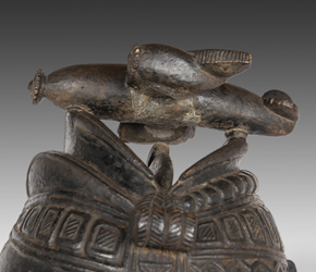 Mende Bundu helmet mask crowned with an airplane