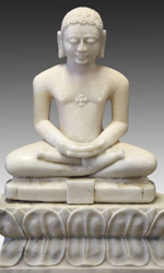 Seated Jain Mahavira gesturing the Dhyana mudra