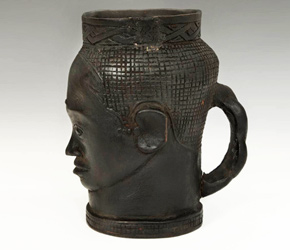 Mbwoongntey or libation cup from the Kuba people of the Republic of Congo, Central Africa