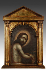 Man of Sorrows, framed oil painting from Mexico