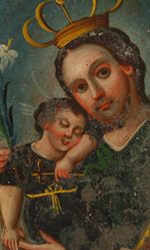Retablo depicting Saint Joseph with Christ Child