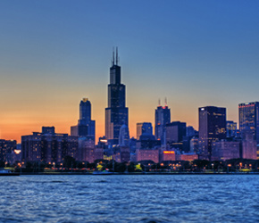 One of the best views of Chicago is by the far corner of Northerly Island