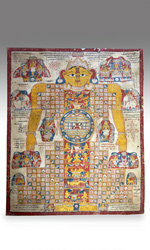 Jain painting of Cosmic Man, known as Lokapurusha