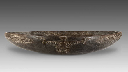 Carved wood bowl from the Tami Islands, Papua New Guinea
