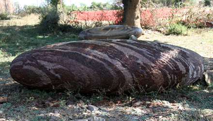 Enourmous lingams over 6ft long along the local village grounds in Madya Pradesh, India