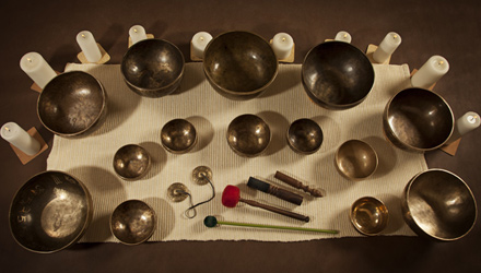 While empty, these Tibetan singing bowls are full of sound