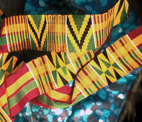 Strips of kente cloth