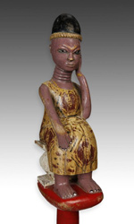 Linguist's Staff depicting Woman on a Stool from the Ashanti people of Ghana, West Africa