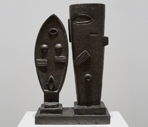 The Couple, 1927. Cast iron, 58.3 x 37.4 x 17.5 cm. Alberto Giacometti; Photo credit: Alberto Giacometti Foundation, Paris