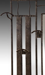 The ornate hand forged steel frame embodies luxury and glamour 