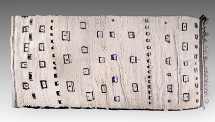 This Atlas Mountains Carpet woven by the Beni Ourain people is part of a much larger collection