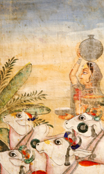 Pigment on cloth paintings, known as Pichvais