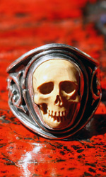 Fashioned from sterling silver and carved fossil mammoth tusk