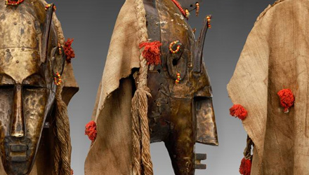 Part of a much larger collection of authentic masks and African art