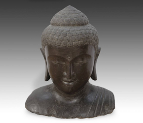 Stone Buddha bust Stone Buddha bust