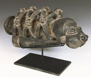 Ceremonial Prestige Pipe Bowl from the Bamileke people of Cameroon, West Africa