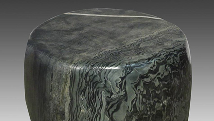 Green marble pedestal or stool