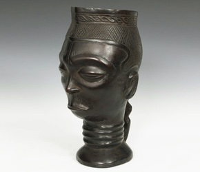 Mbwoongntey or libation cup from the Kuba people of the Republic of Congo, Central Africa